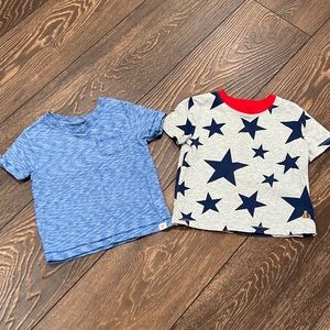 Lot of 2 Baby Gap T-Shirts 18-24 Months Red, White, Blue